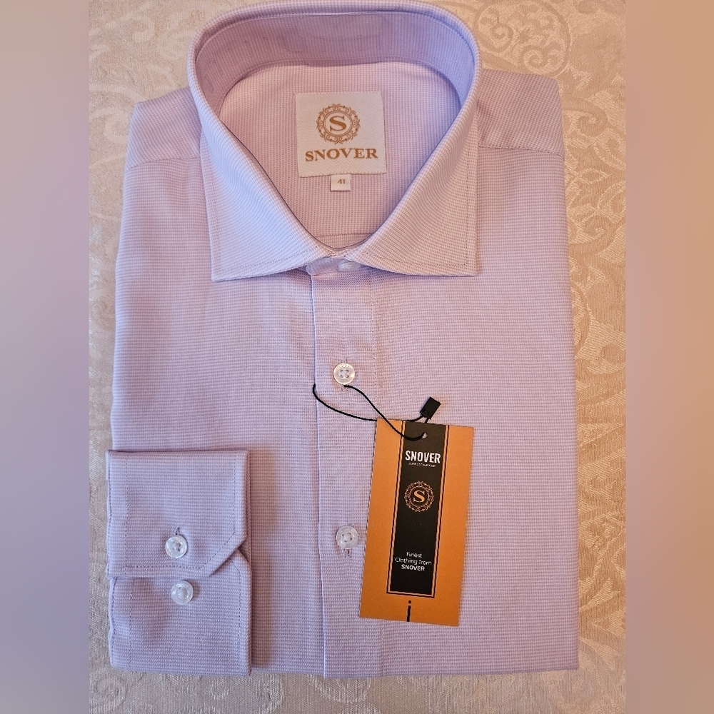Formal Purple Shirt for Men, Cotton, Snover, Size 40, NWT